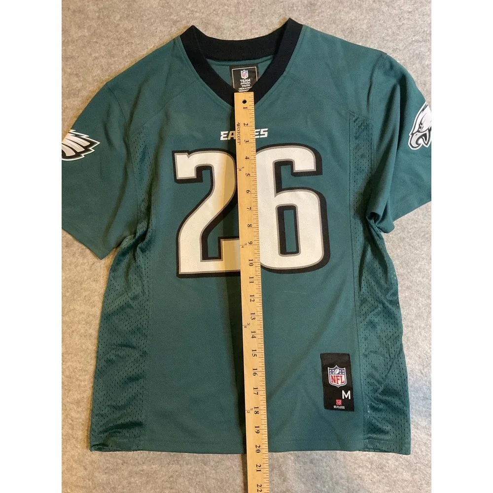 NFL Team Apparel Philadelphia Eagles Saquon Barkley 26 Youth Jersey Grn M 10-12
